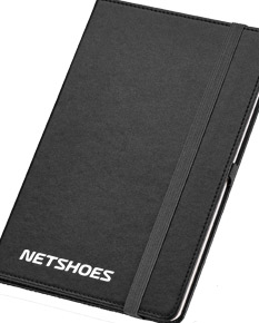 CADERNO COURO SINTÉTICO CAPA DURA METAL
