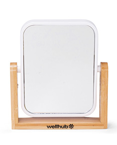 ESPELHO RETANGULAR C BASE BAMBU
