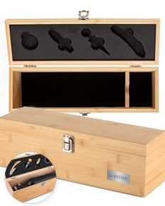 KIT VINHO BAMBU 4 PEÇAS