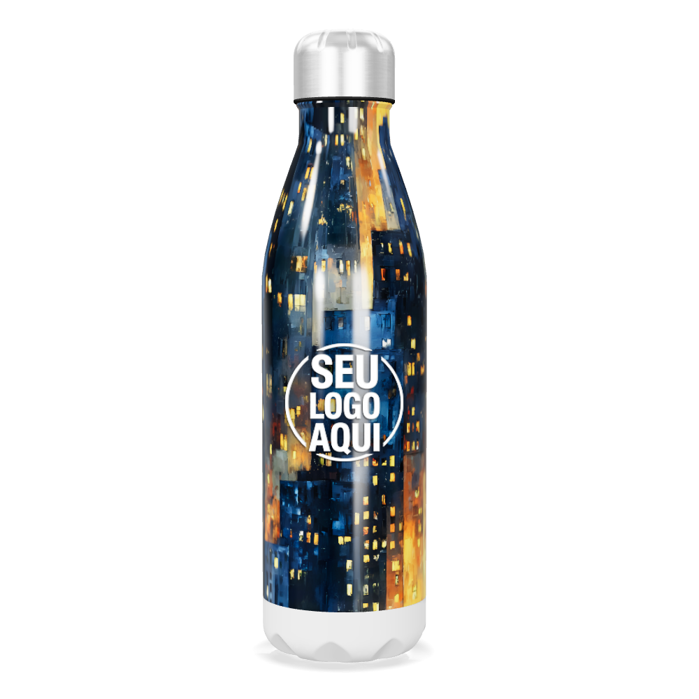 GARRAFA INOX   ESTAMPA NOTURNA 750ML