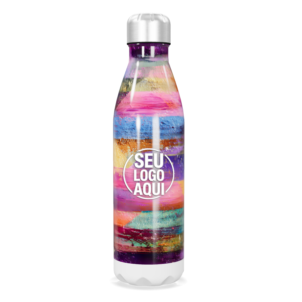 GARRAFA INOX COLORIDA MULTICOLORIDA 750ML