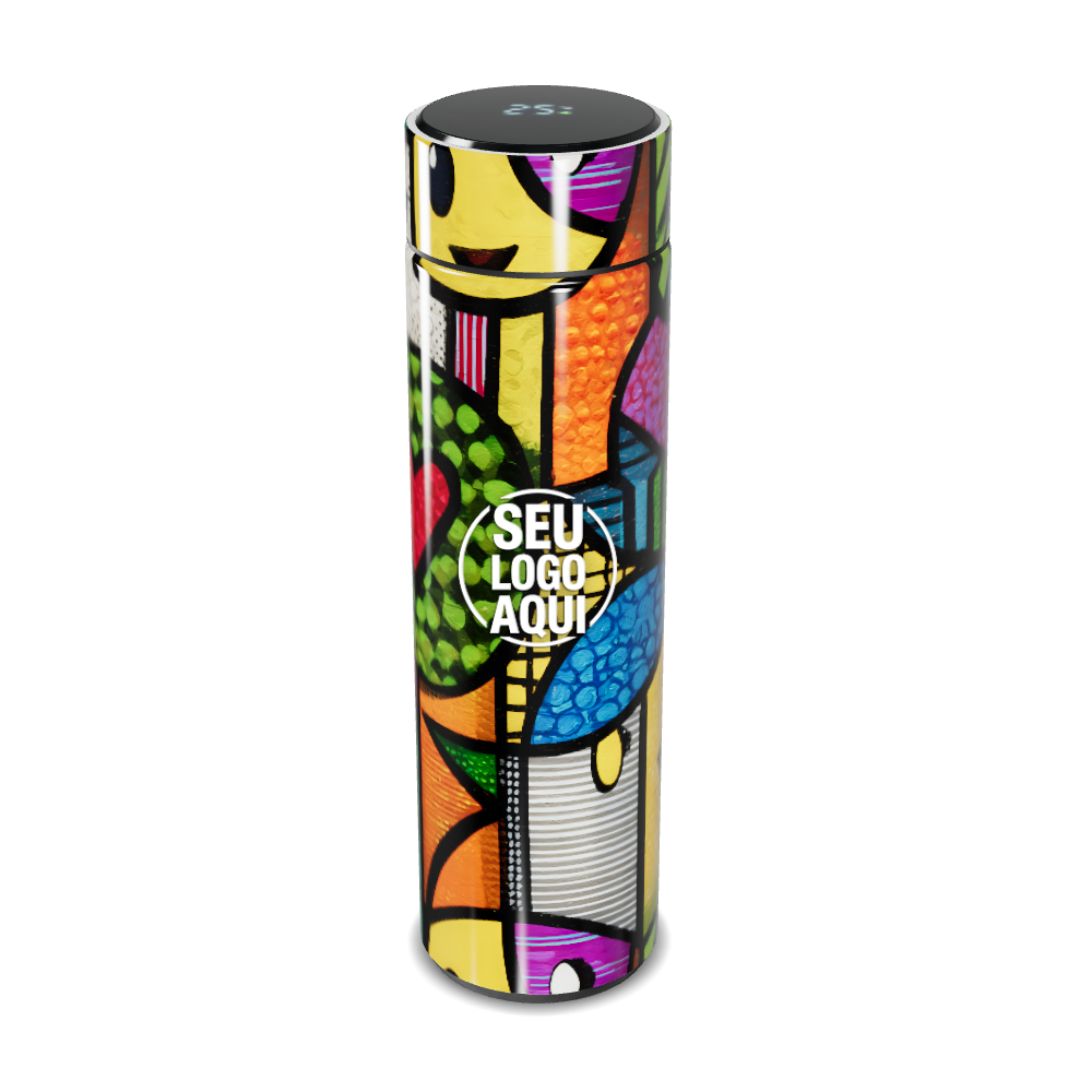 GARRAFA TÉRMICA TOUCH COLORIDA ESTAMPADA