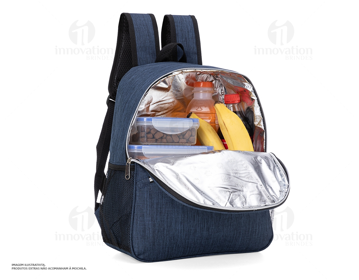 Mochila nevera isotérmica 15L azul con bolsillos Aktive