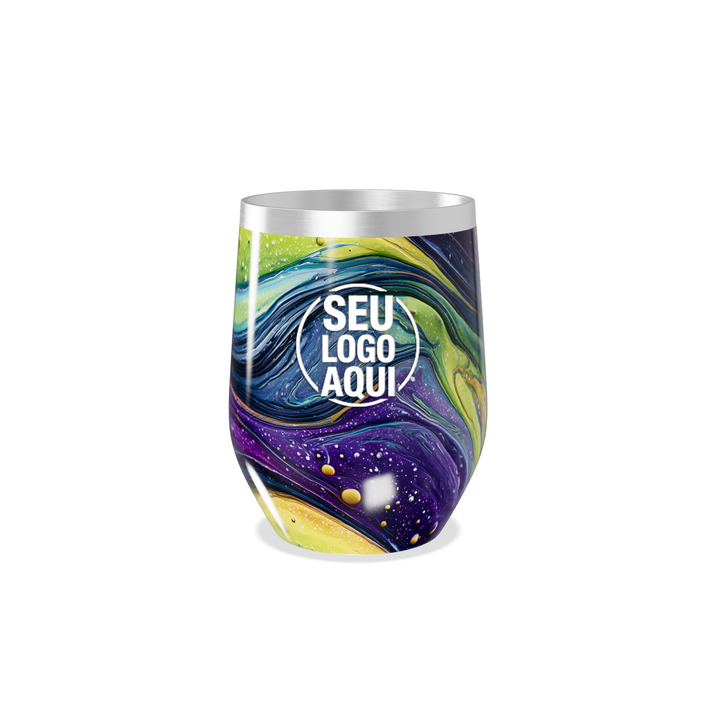 COPO TÉRMICO SLIM   ESTAMPA MULTICOLORIDA