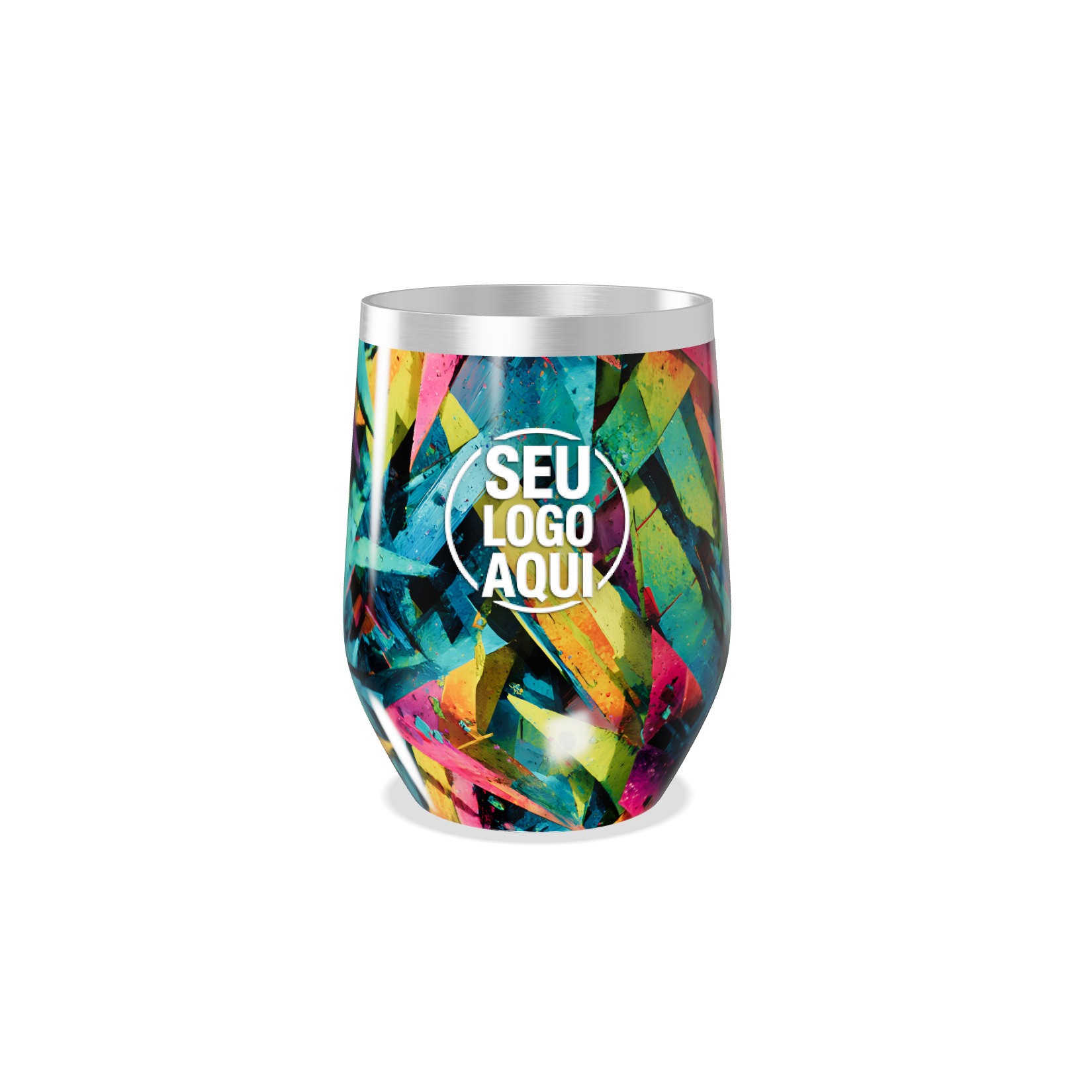 COPO TÉRMICO SLIM ESTAMPADO COLORIDO INOX