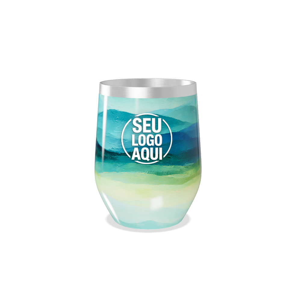 COPO TÉRMICO SLIM   PINTURA AZUL VERDE
