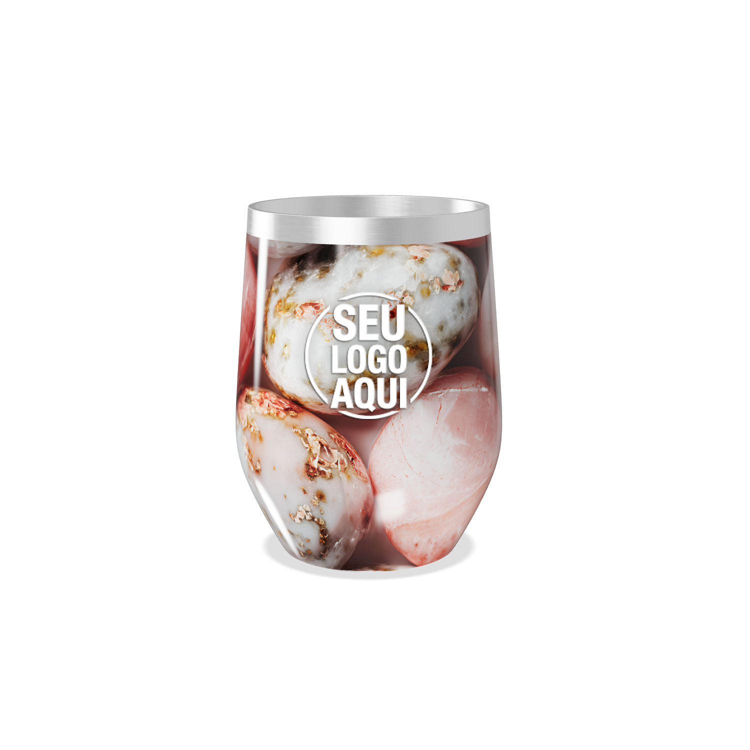 COPO TÉRMICO SLIM TRANSPARENTE COM GELO