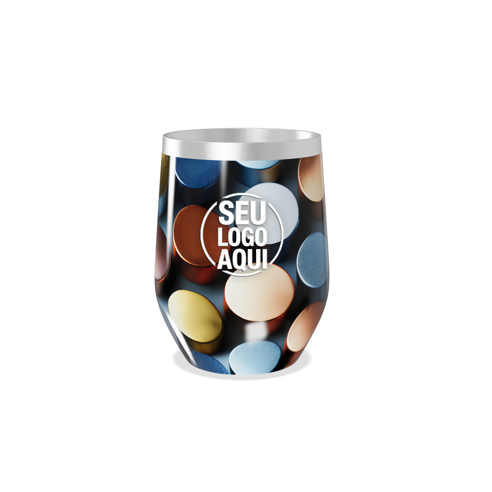 COPO TÉRMICO SLIM ESTAMPADO BOLINHAS COLORIDAS