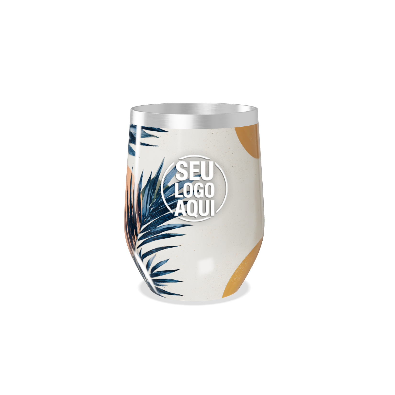 COPO TÉRMICO SLIM FOLHAGEM TROPICAL COLORIDO