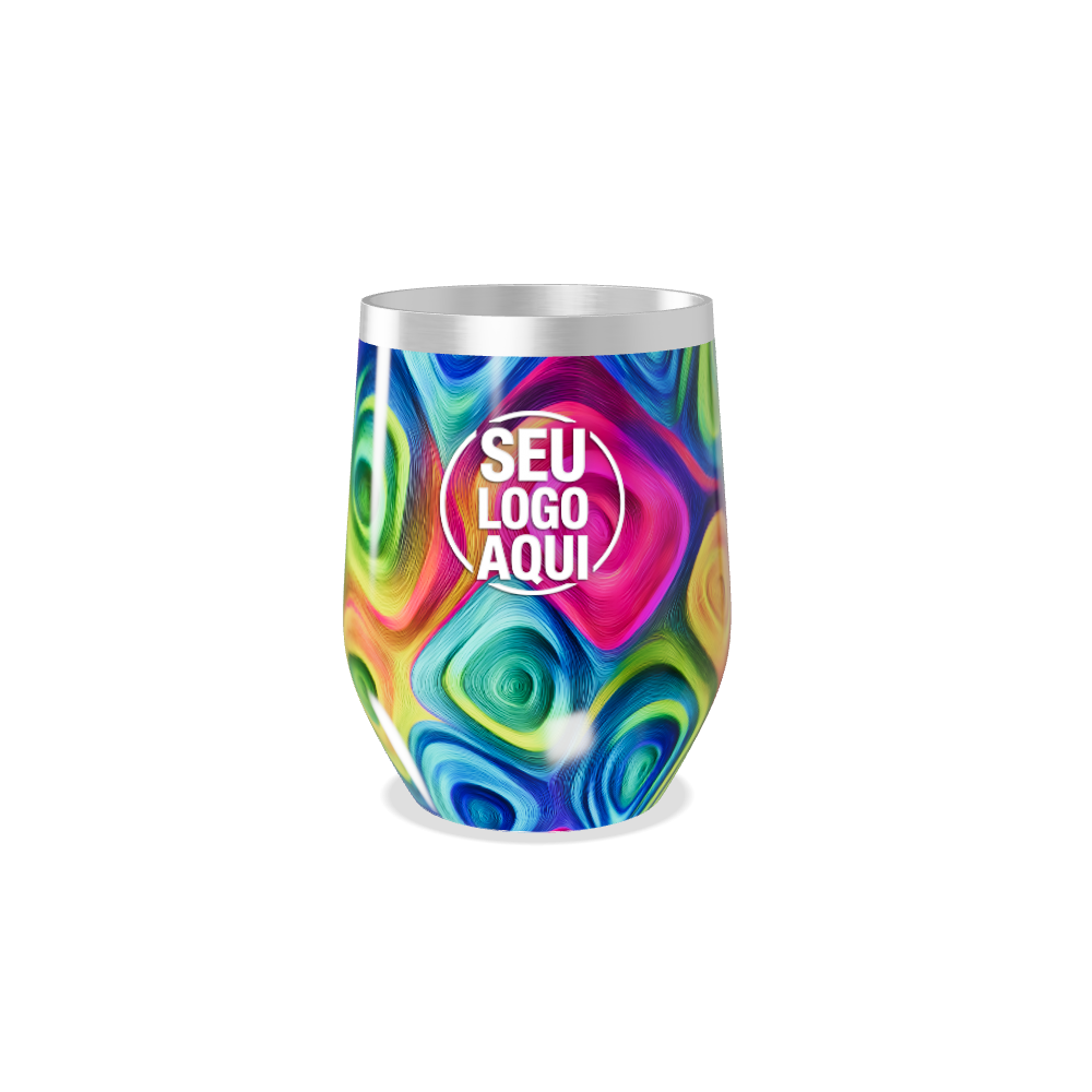 COPO TÉRMICO SLIM   ESTAMPA COLORIDA MODERNA