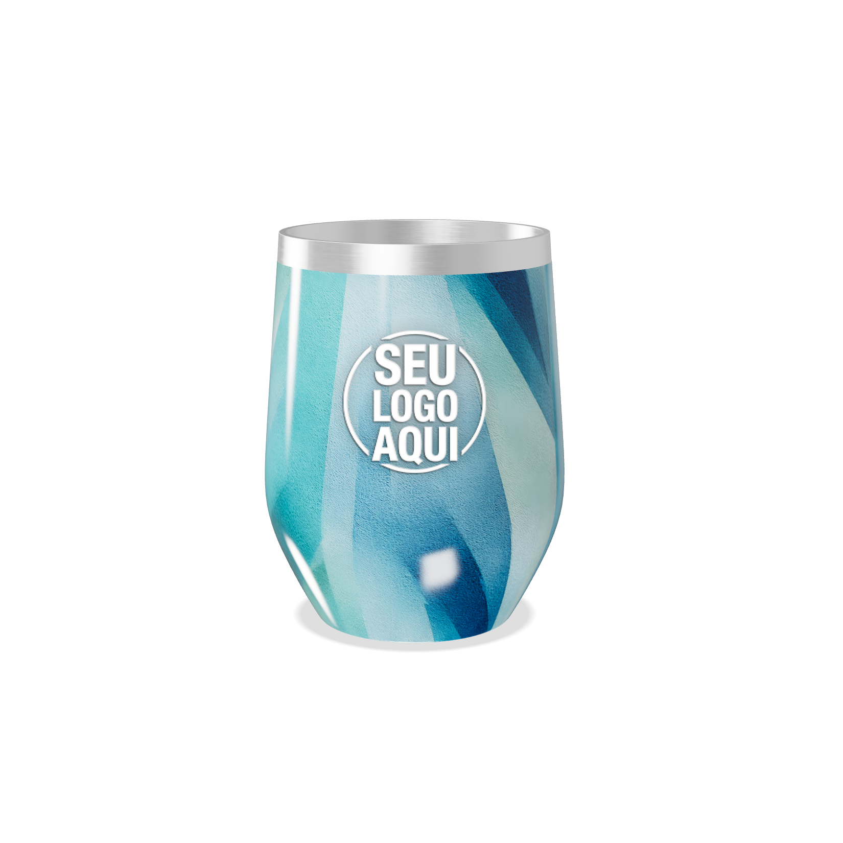 COPO TÉRMICO SLIM   AZUL DEGRADÊ INOX