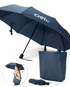GUARDA CHUVA COM SACOLA EM POLIÉSTER
